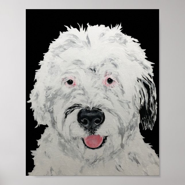 Sheepadoodle-Kunst Poster (Vorne)