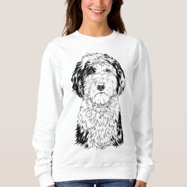 Sheepadoodle Mama Hund Lover Sweatshirt (Vorderseite)