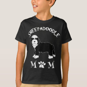 Sheepadoodle Mama Welpen Niedliches Tier Tierhund T-Shirt