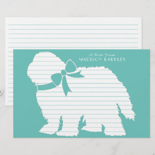 Sheepdog Puppy Old English Sheep Dog Briefpapier