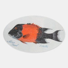 Sheepshead Ovaler Aufkleber