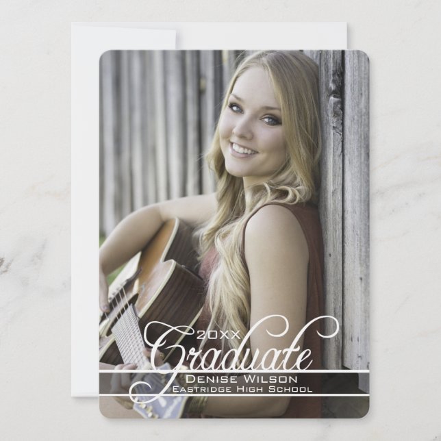 Sheer Abschluss Einladung (Vorderseite)