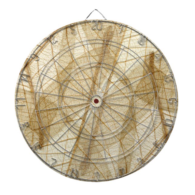 Sheer Cream Beige Lace Blätter Dartscheibe (vorne)