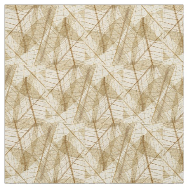 Sheer Cream Beige Lace Blätter Stoff (Muster)