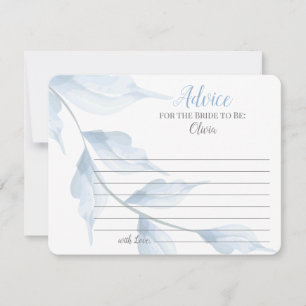 Sheer Dusty Blue Advice für die Braut zu sein Hinweiskarte