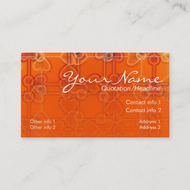 Sheer Hearts Business Card Visitenkarte (Vorderseite)