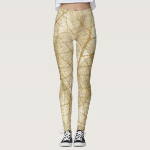Sheer Lace Blätter Leggings