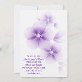 Sheer Lila Blossom Wedding Einladung