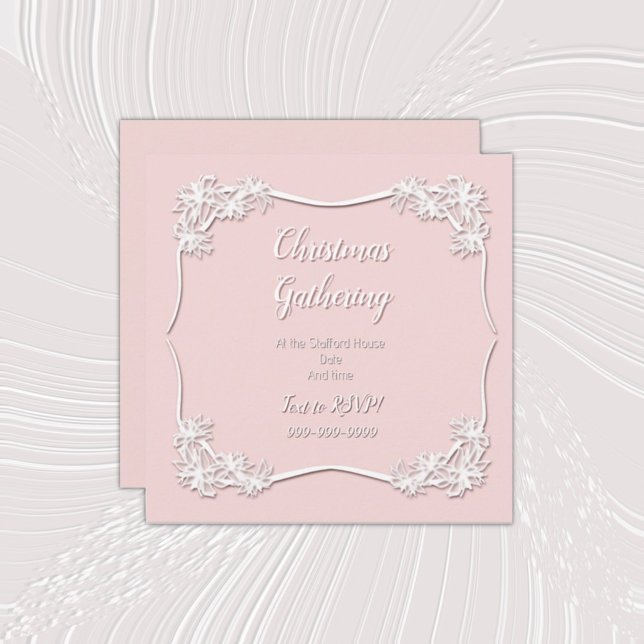 Sheer Poinsettia Lace Blush Einladung (Von Creator hochgeladen)