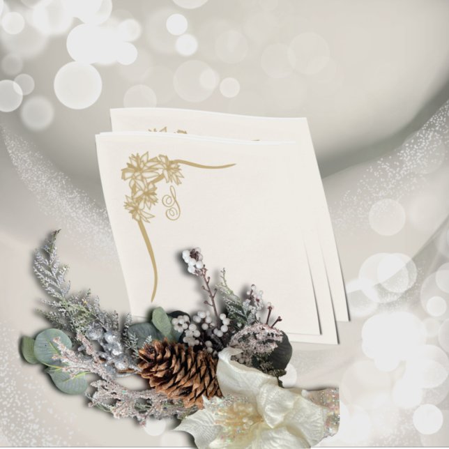 Sheer Poinsettia Lace Monogramat Serviette (Von Creator hochgeladen)