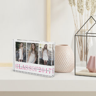 Sheer Strier Custom Class Year Abschluss Keepake Fotoblock