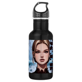 Sheer. Zeichentwurf animiert Edelstahlflasche