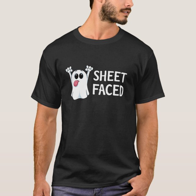 Sheet Faced Halloween Ghost T-Shirt (Vorderseite)