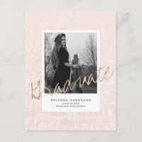 Sheet Music Brush Script Pink Foto Abschluss