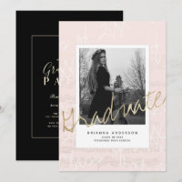 Sheet Music Brush Script Pink Foto Abschluss