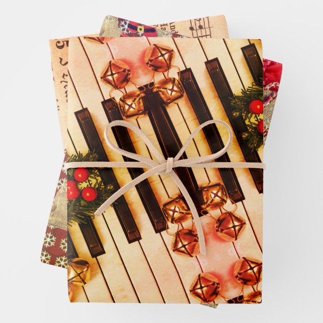 Sheet Music Christmas Bells Piano Song | SET Geschenkpapier Set (Beispiel)