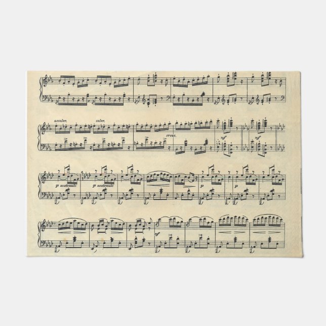 Sheet Music Design Fußmatte (Vorderseite)