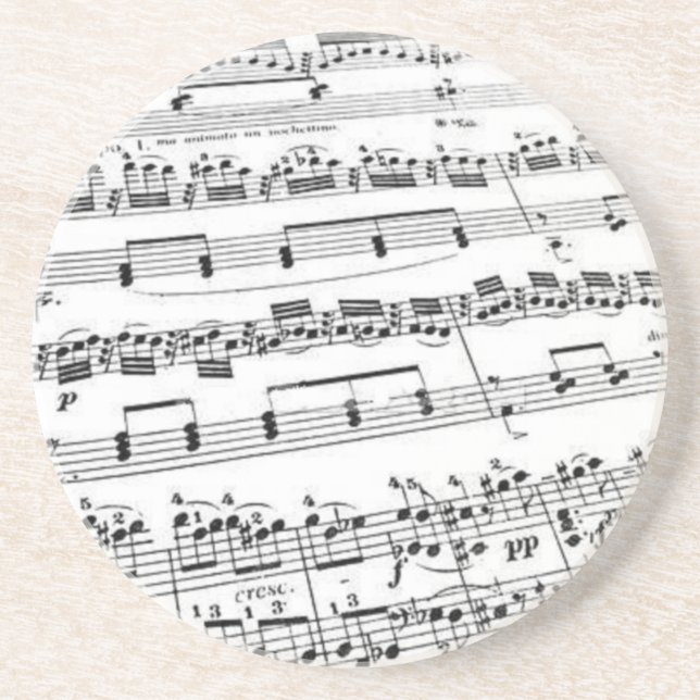 Sheet Music Getränkeuntersetzer (Vorne)