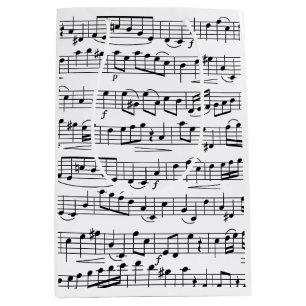 Sheet Music Notes Mittlere Geschenktüte