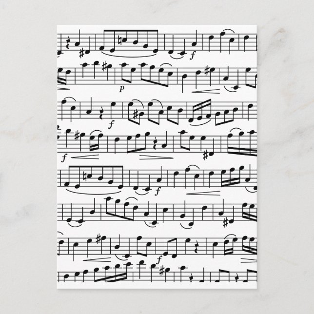 Sheet Music Notes            Postkarte (Vorderseite)
