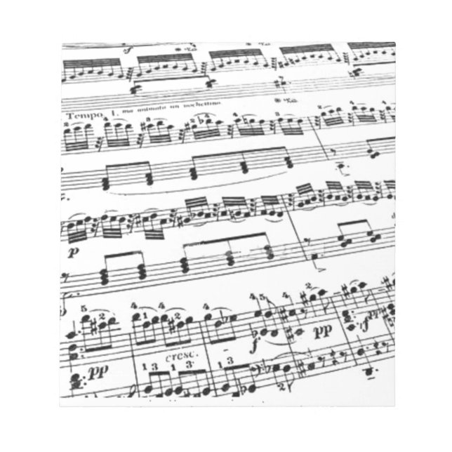 Sheet Music Notizblock (Vorderseite)