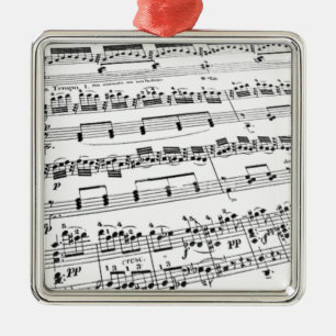 Sheet Music Silbernes Ornament