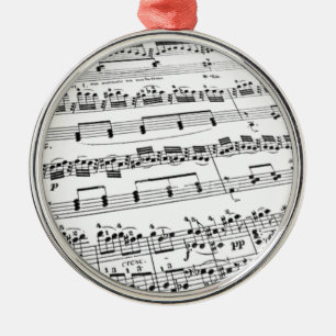Sheet Music Silbernes Ornament