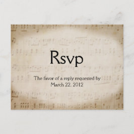 Sheet Music UAWG Dinner Choice Einladungspostkarte