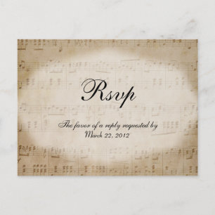 Sheet Music UAWG Dinner Choice Postcard Einladungspostkarte