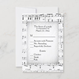 Sheet Music UAWG with Menu Choice RSVP Karte