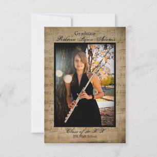 Sheet Music w/Fotos - Ankündigung von 3x5 Abschlus