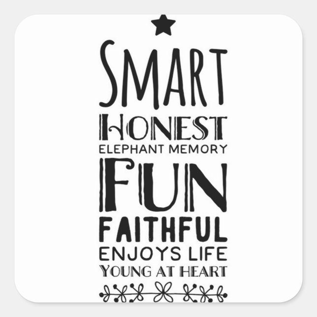 Sheffey Akronym mit einem Star Quadratischer Aufkleber (Vorderseite)