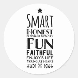 Sheffey Akronym mit einem Star Runder Aufkleber