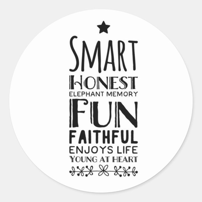 Sheffey Akronym mit einem Star Runder Aufkleber (Vorderseite)