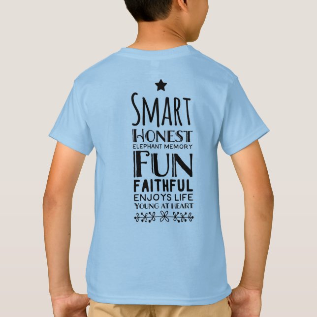 Sheffey Akronym mit einem Star T-Shirt (Rückseite)