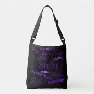 Sheffey Lila Schriftartes Tragetaschen Mit Langen Trägern