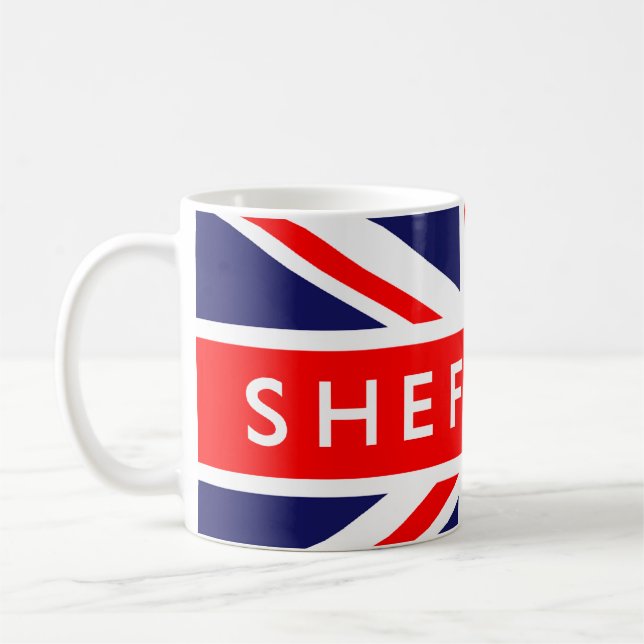 Sheffield: Britische Flagge Kaffeetasse (Links)