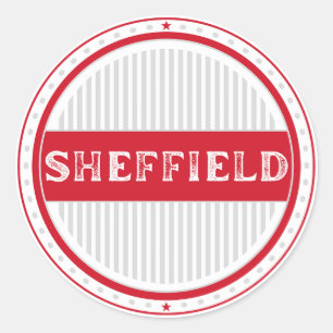 Sheffield City Pride Emblem – Englische Identität Runder Aufkleber