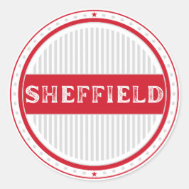 Sheffield City Pride Emblem – English Identity Runder Aufkleber