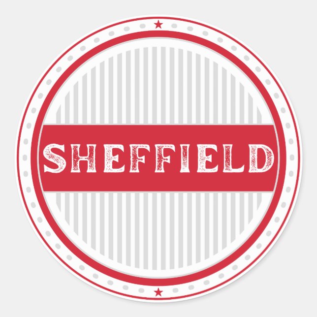 Sheffield City Pride Emblem – English Identity Runder Aufkleber (Vorderseite)
