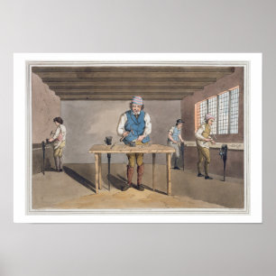 Sheffield Cutler von `Costume of Yorkshire' engr Poster