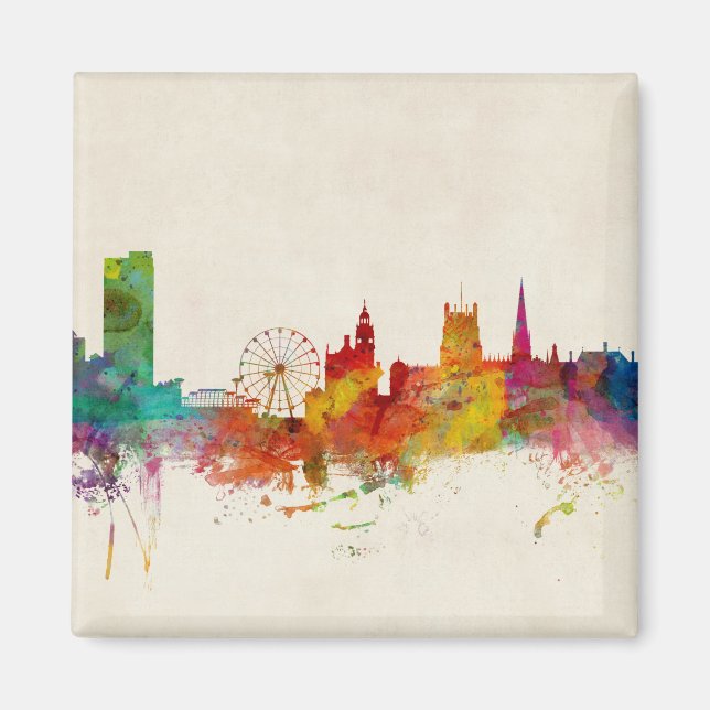 Sheffield England Skyline Magnet (Vorne)