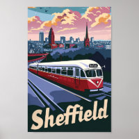 Sheffield Great Britain Travel Illustration