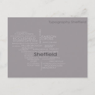Sheffield Typografie Karte