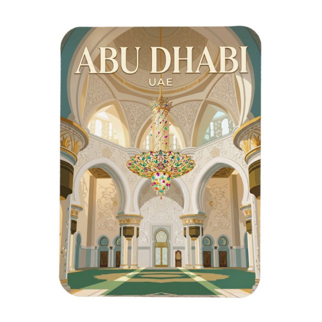 Sheikh-Zayed-Großmoschee Vereinigte Arabische Emir Magnet (Vertikal)