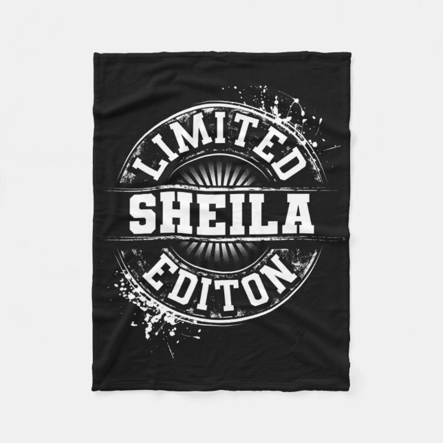Sheila Limited Edition Lustiger Personalisierter N Fleecedecke (Vorderseite)