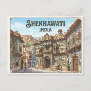 Shekhawati Indien Reise Postkarte