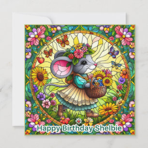 ~ SHELBIE ~ Happy Birthday ~ Maus und Blume ~