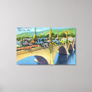 Shelburne fällt Brücke der Blumen Leinwanddruck