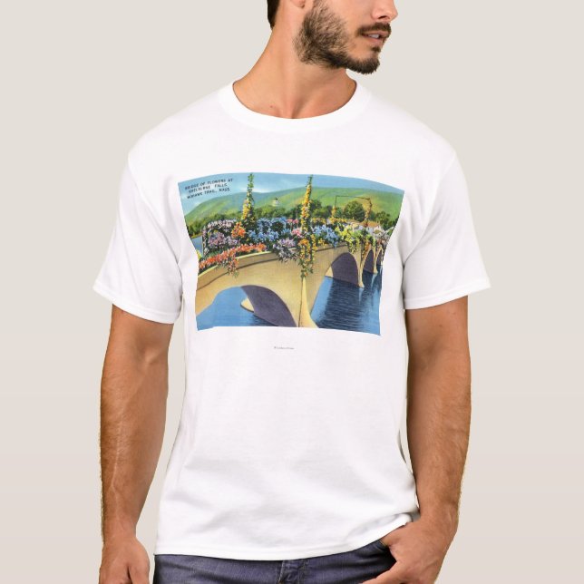 Shelburne fällt Brücke der Blumen T-Shirt (Vorderseite)